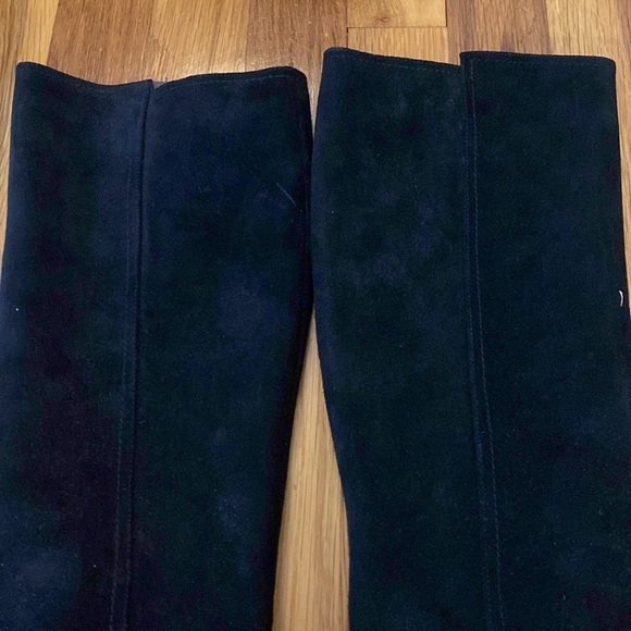 Chuckies Women’s Black Velvet Heeled Knee High Boots Size 37.5 - Picture 5 of 10